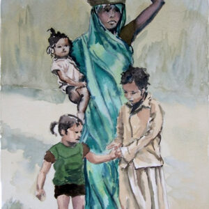 Brave young mother