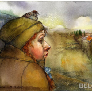 Girl with a sparrow