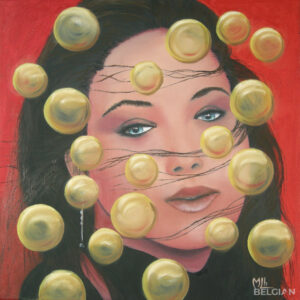 Fille en bulles