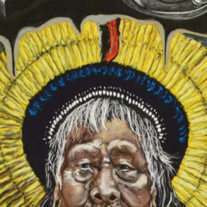 Raoni against the massacre of the Amazon rainforest and its inhabitants