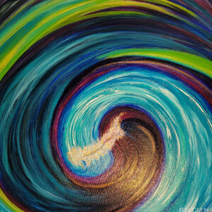 Abstract painting on canvas
