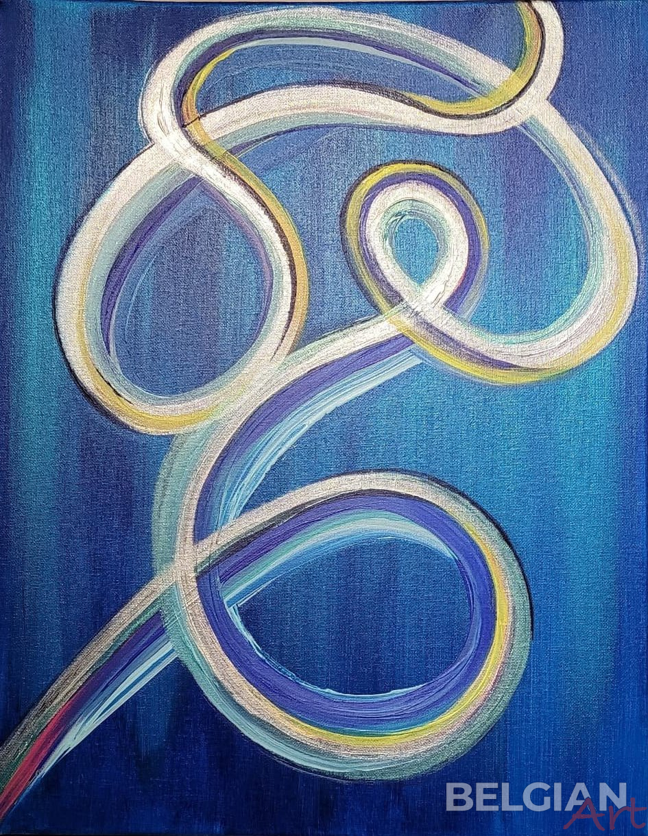 Abstract painting on canvas