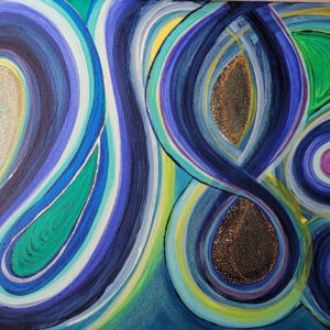 Abstract painting on canvas