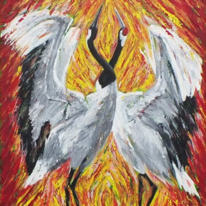 Red-Crowend Crane Love Dance II