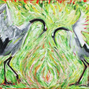 Red-Crowend Crane Love Dance III