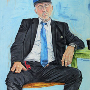 Portrait of a train conductor