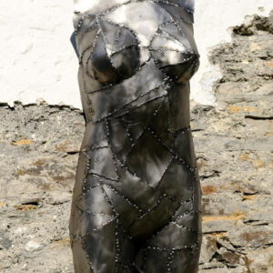 Woman's sculpture in sheet metal