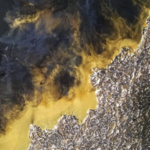 Abstract mountain in flames