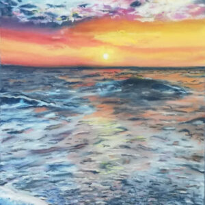 Sunset at sea.