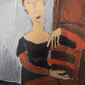 vrouw op stoel
