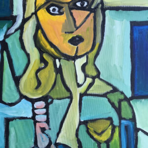 abstract portret van persoon