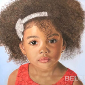 Little girl with a red dress