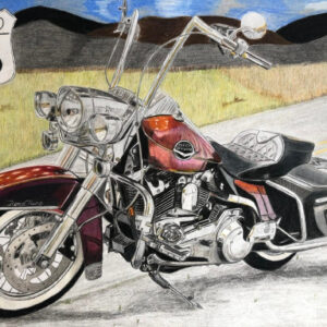 Ride on US Route 66 in Harley Davidson.