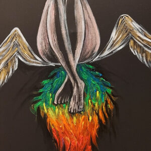 Angel on fire