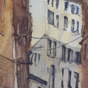 The narrow streets of Tuscany