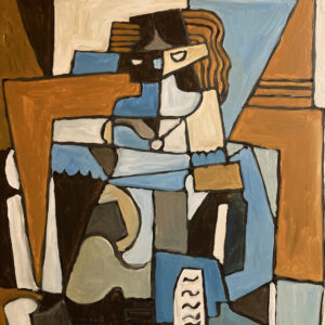 Abstract portret van vrouw