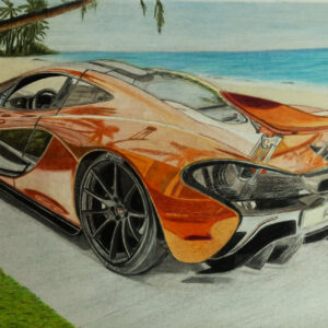 McLaren P1 at the beach