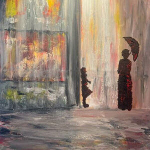 la petite mandiante un jour de pluie
