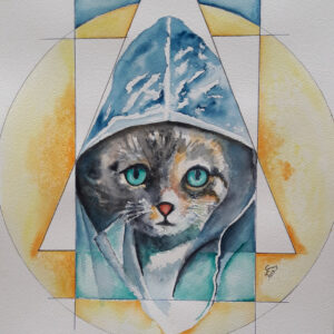 Poes in regen