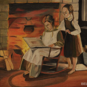 Reading by the fire