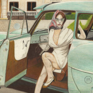Elegance and old car.