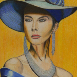 The lady in blue