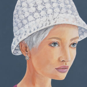 Lady with the white hat