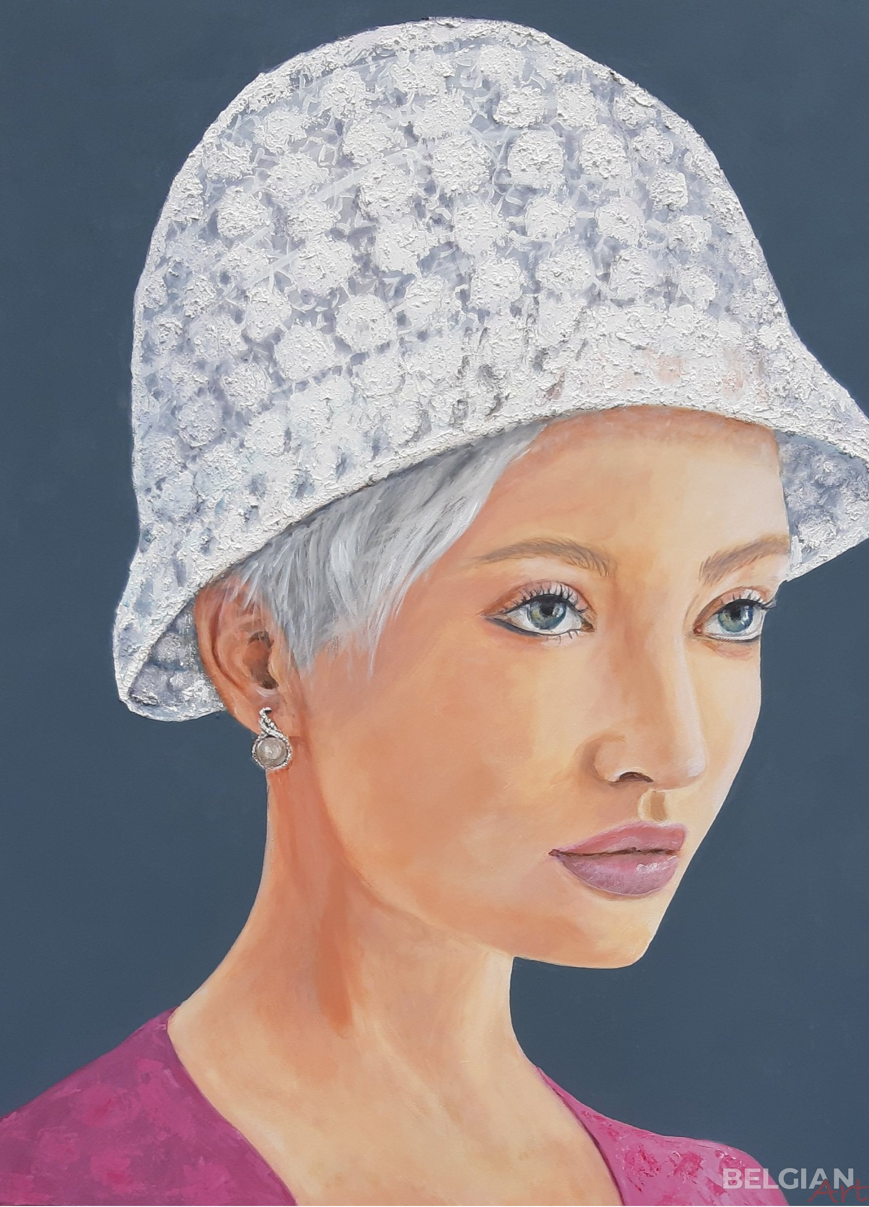 Lady with the white hat