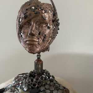 female robot head