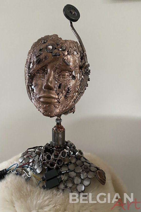 female robot head