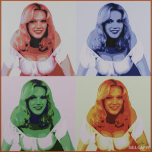 Brigitte stylish motorbike popart