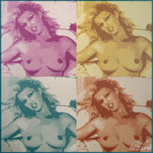Brigitte Heart stylized pop art