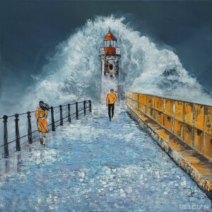 TEMPETE SUR LE PHARE.