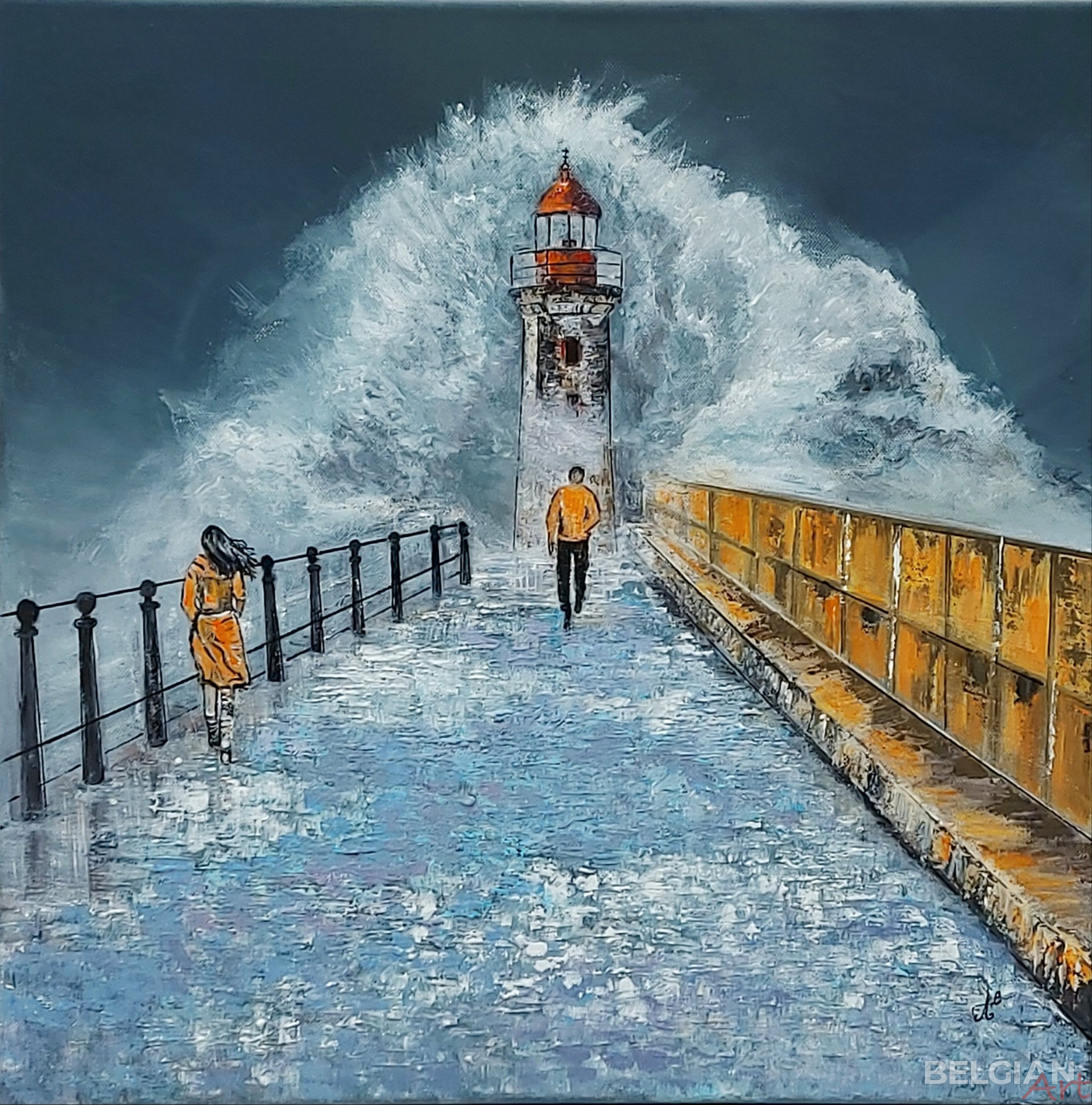 TEMPETE SUR LE PHARE.