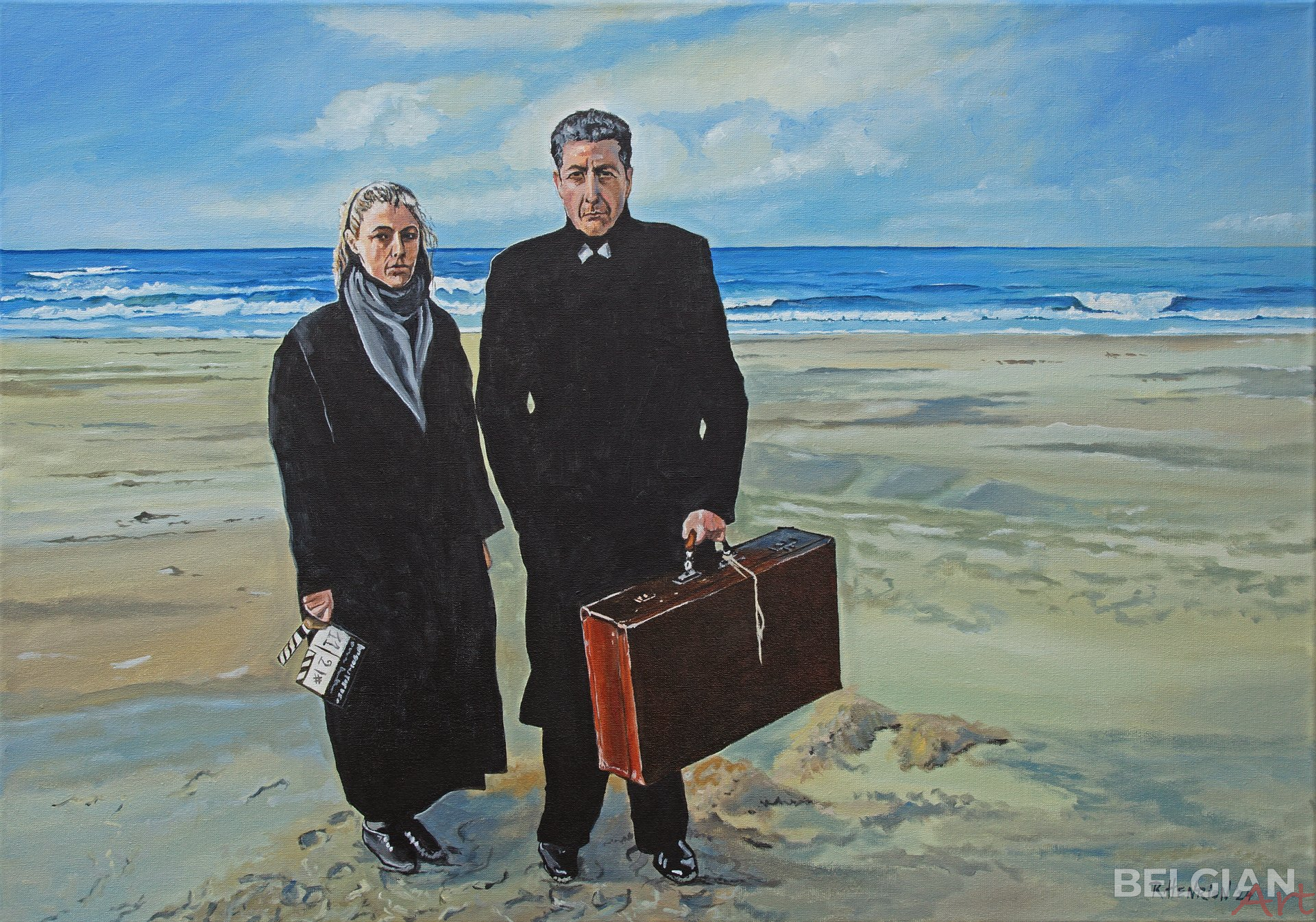 Portrait of Leonard Cohen and Dominique Isserman