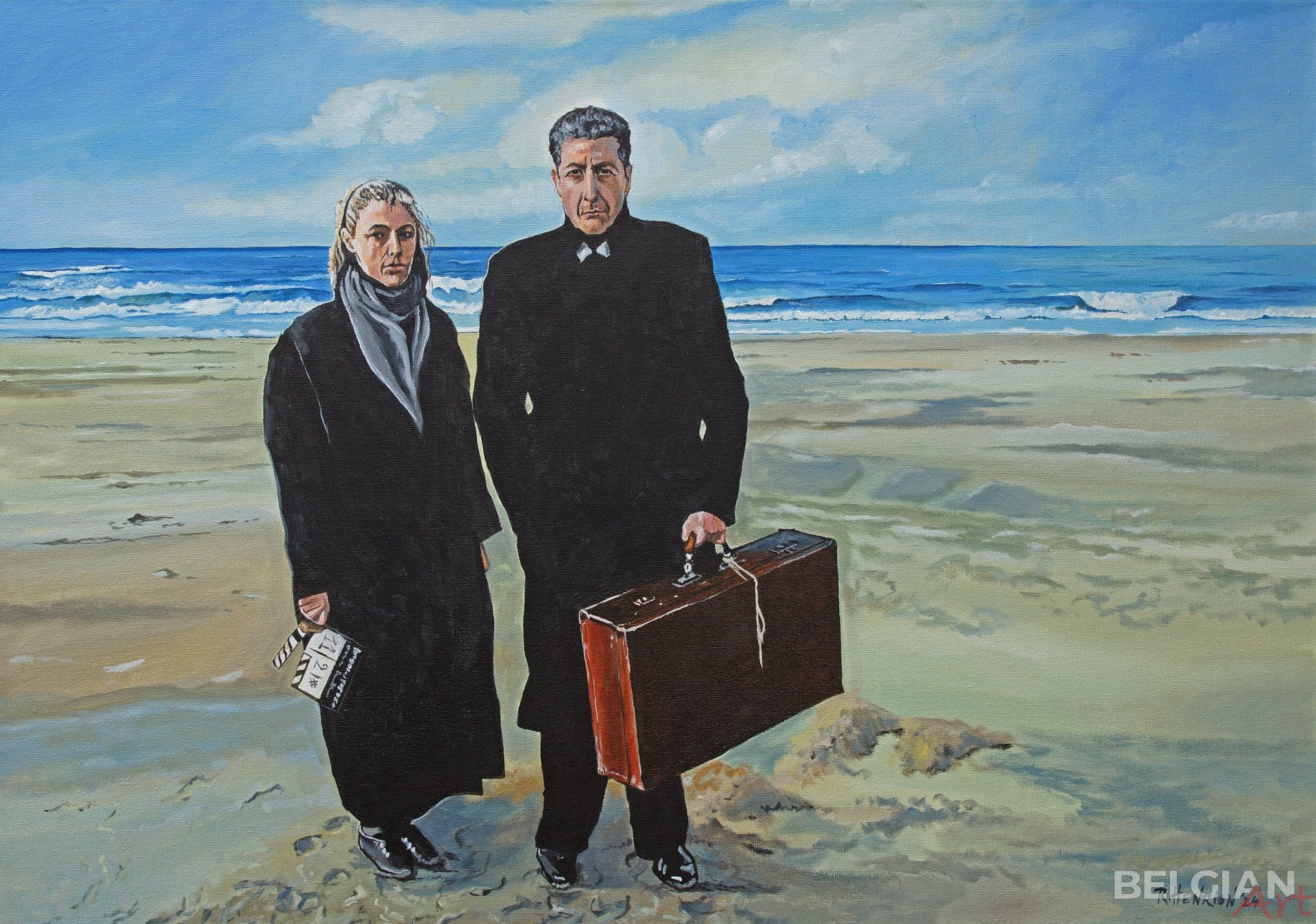 Portrait of Leonard Cohen and Dominique Isserman
