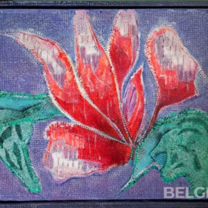 Red flowers on violet