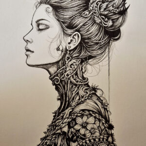 A Floral Symphony in Ink