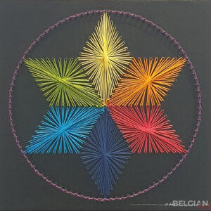 Colored Star - Fiber Art