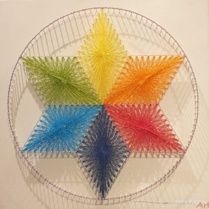 Colored Star - Fiber Art