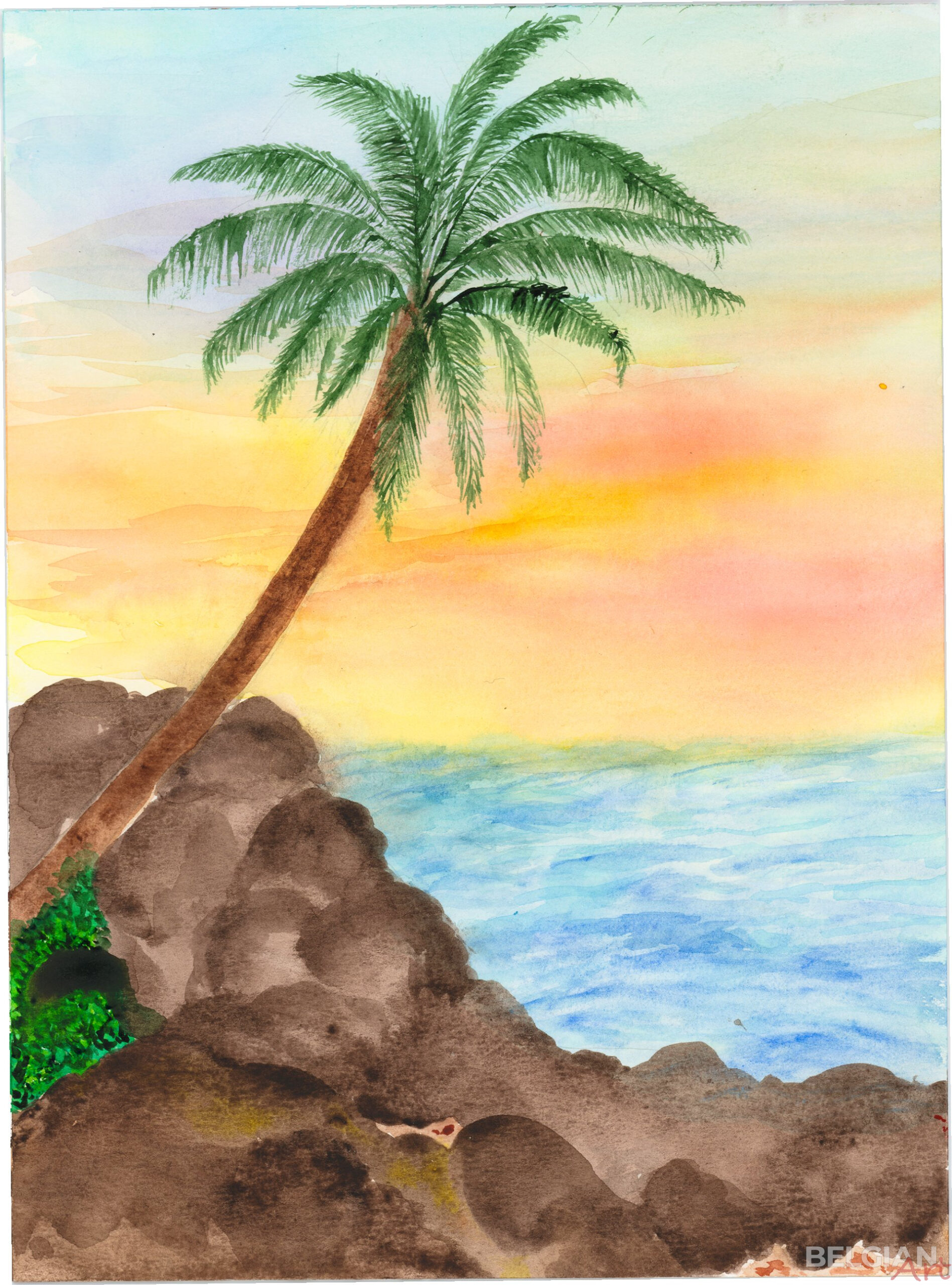 Palm Tree by the Sea