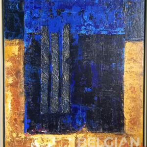 Abstract painting with 3 stripes