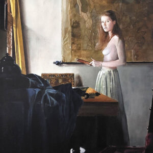 Girl surprised while reading