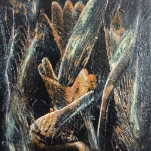 Donker Organisch Abstract Schilderij