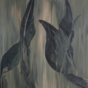 Abstract Botanical Leaf Painting