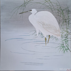 Wading egret